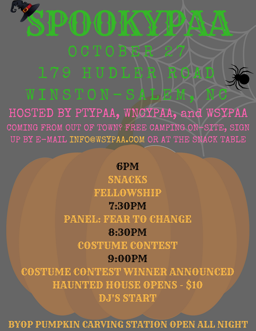 SPOOKYPAA - an event where three YPAA committees in North Carolina came together and promoted unity by putting on a huge event. Fun was had by all.